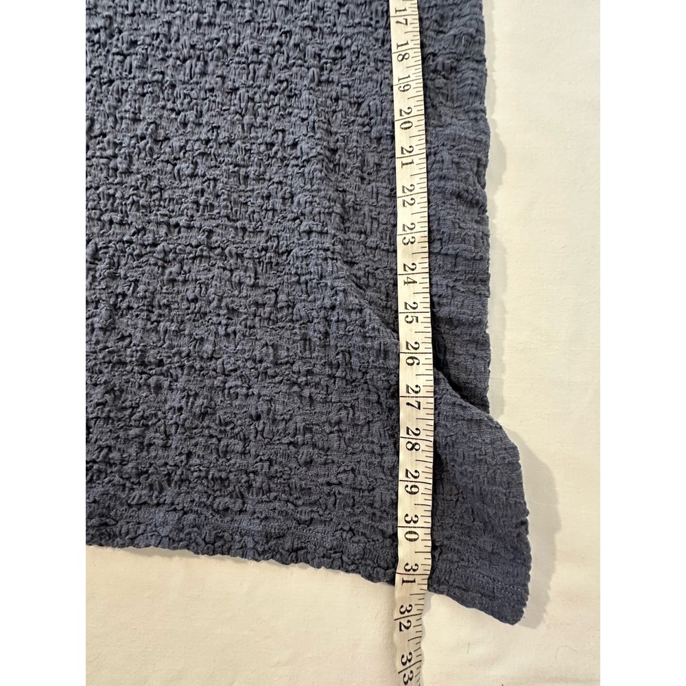 New Vince Jade Nubby‎ Knit Midi Skirt Blue Straight Pull On 32 X31 - Picture 7 of 7